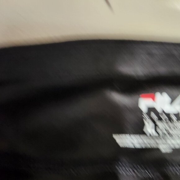 Fila Womens Black Capri Leggings Aqua White & Yellow Stripes Large Activewear - Picture 8 of 9